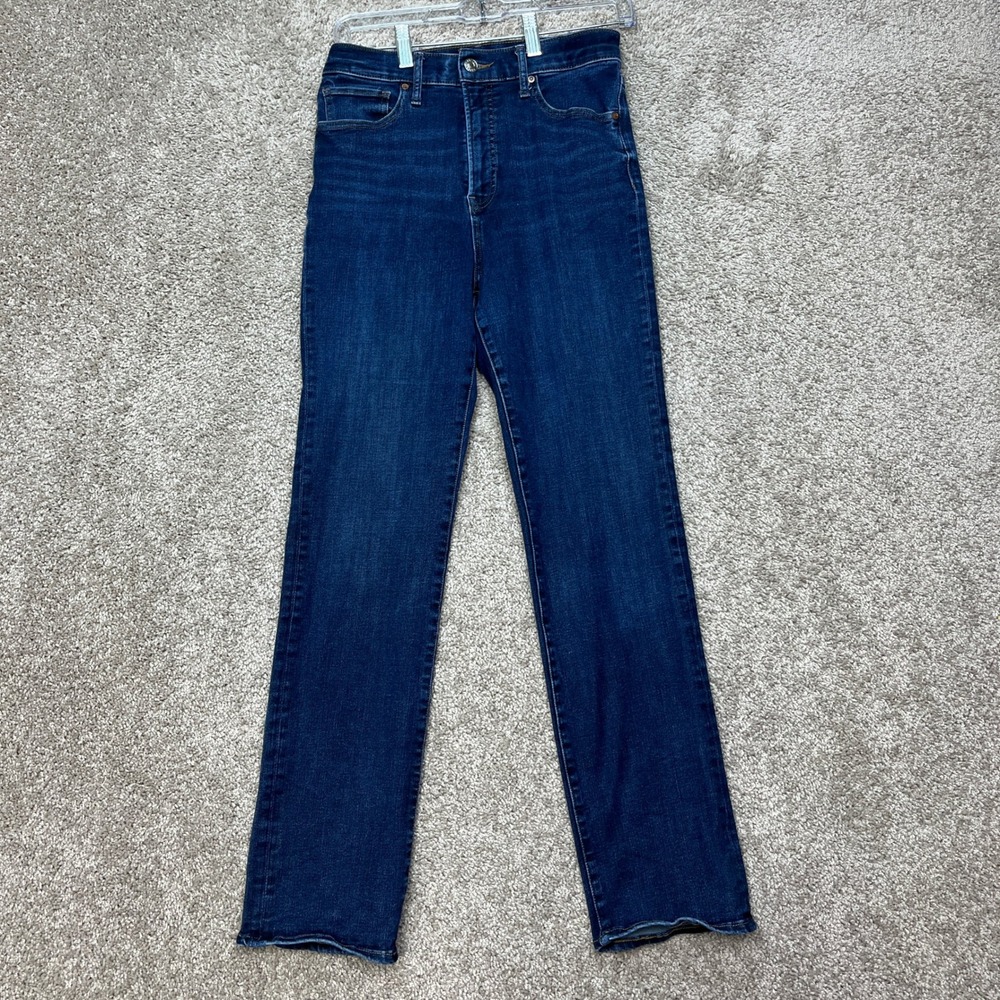 Express 90s Slim Jeans Womens 8R 27x28 Dark Wash Super High Rise Hyper Stretch